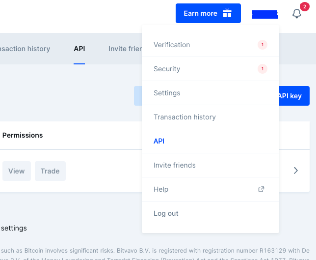 Bitvavo Api Key