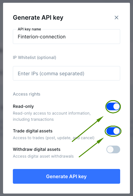 Bitvavo Permissions